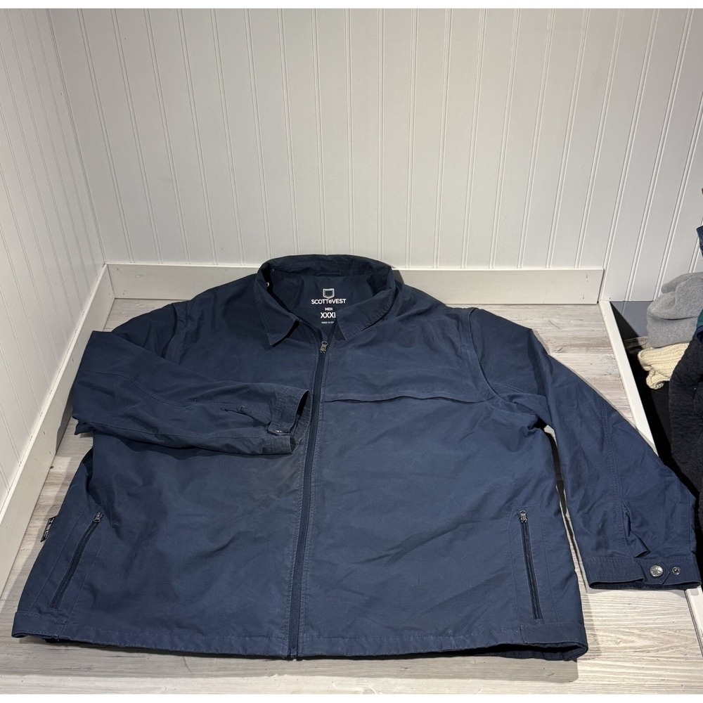 SCOTTeVEST 25 Pocket‎ Convertible Sleeve TEC Jacket Navy Blue Men's Sz XXXL 3XL